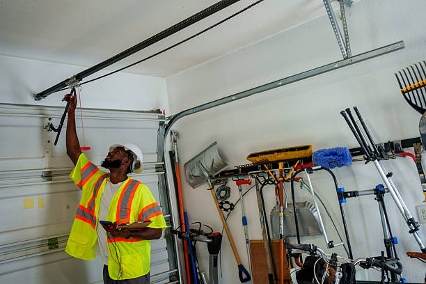 Professional Garage Door Panel Replacement technician working in Long Lake, IL